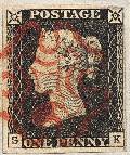 Black Penny die erst Briefmarke der Welt