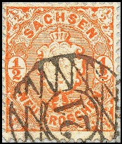 Briefmarke Sachsen Nr.15