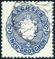 Briefmarke Sachsen Nr.17