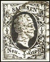 Briefmarke Sachsen Nr.3